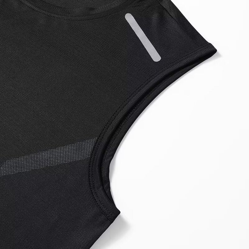 Gilet de fitness à séchage rapide pour homme, ensemble de sport d'été décontracté et polyvalent en soie glacée, sans manches, fin_voghion.com