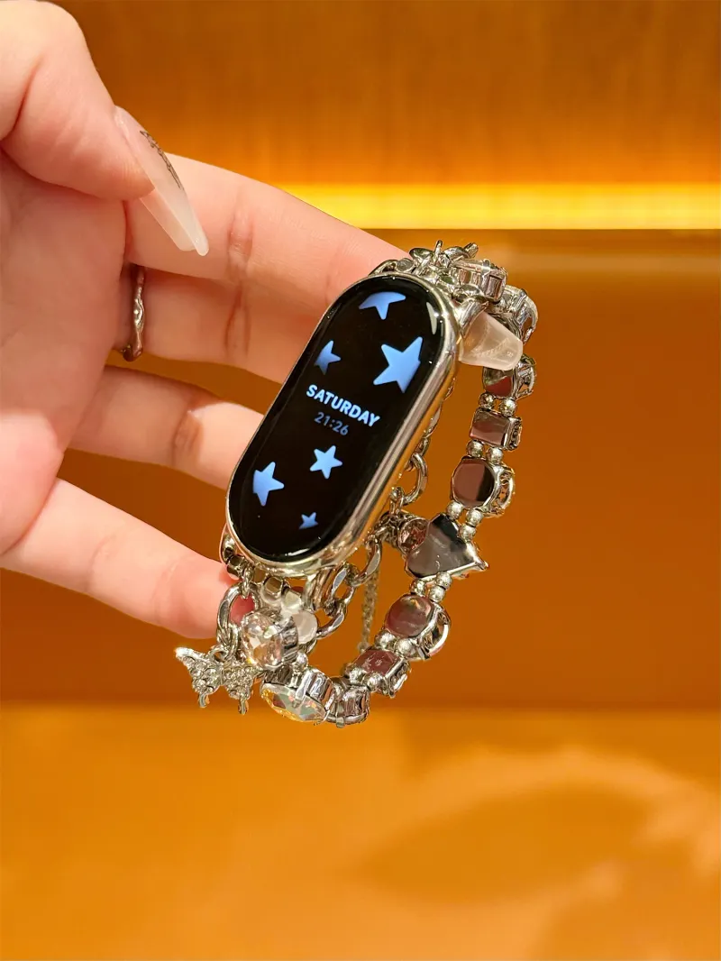 Uhrenarmband für Xiaomi Band 8 7 8Pro 7Pro 6 5 4 3 Edelsteine Temperament Armband Uhrenarmband_voghion.com