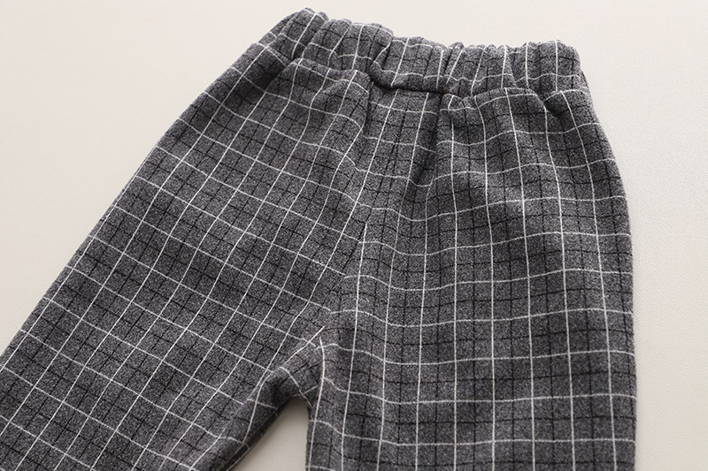 Barns höst i engelsk stil pläddräkt tredelad för pojkar Blomsterpojke Bröllop helårsklänning Uppsättning Trend_voghion.com