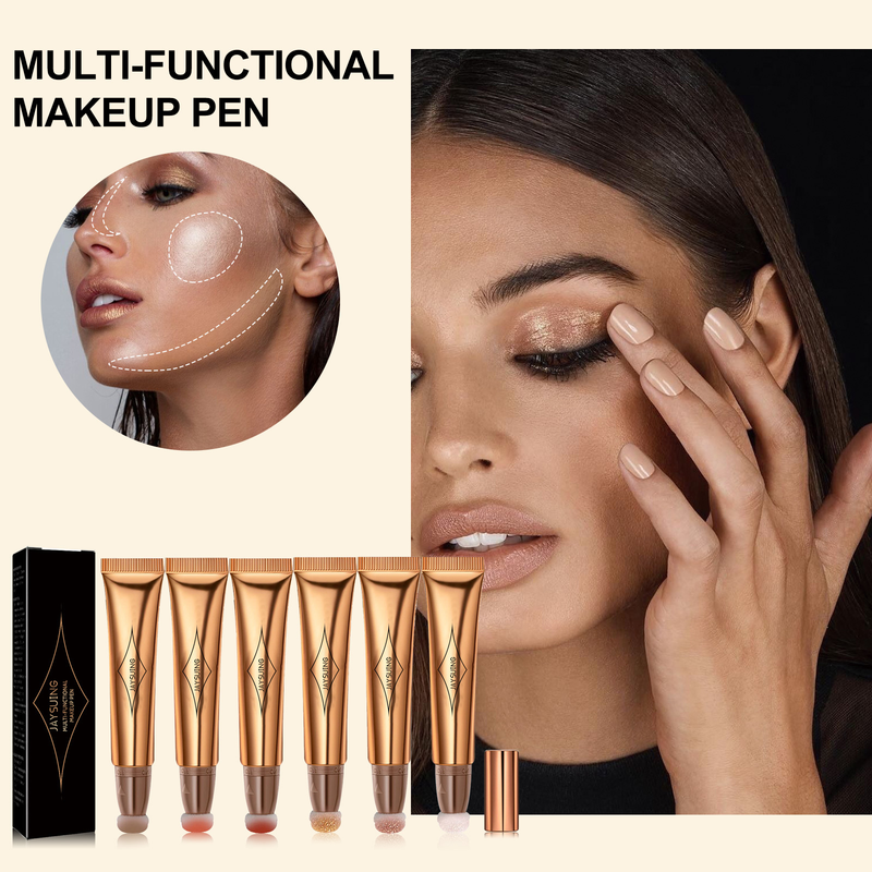 Multi-functional Makeup Pen Solid Liquid Contour Facial Blush Contour Highlighter Makeup Stick_voghion.com