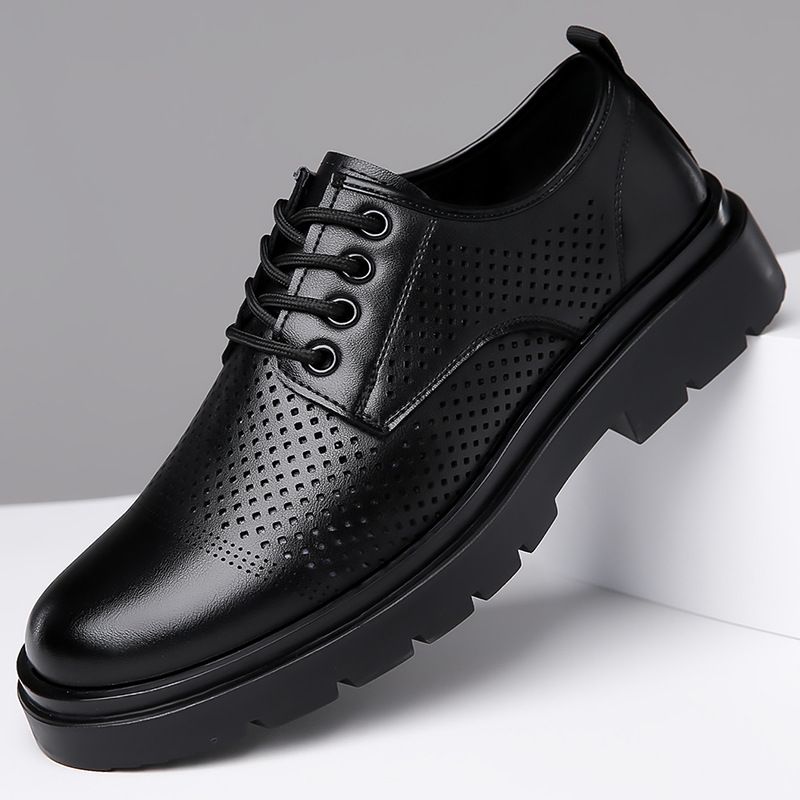 European Warm Series 2025 New Business Casual Men's Autumn Winter Breathable Soft Sole Comfortable Loafers Formal Leather Shoes_voghion.com