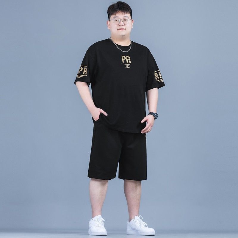 Terno esportivo masculino de verão, clássico, simples, versátil, cor sólida, moderno, solto, confortável, corrida, casual, conjunto de duas peças_voghion.com