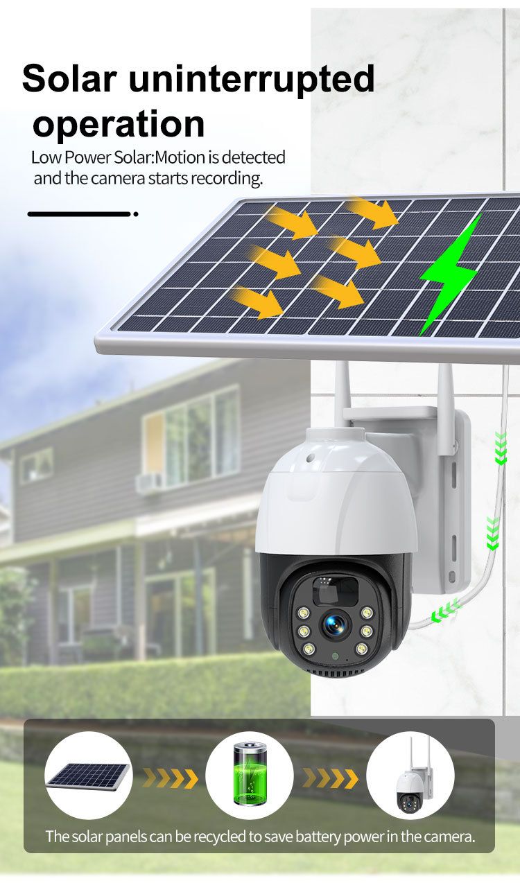 Home Surveillance Ball Machine Wireless Wifi Surveillance Camera 4g Remote Full Color Night Vision Hd Solar Camera_voghion.com