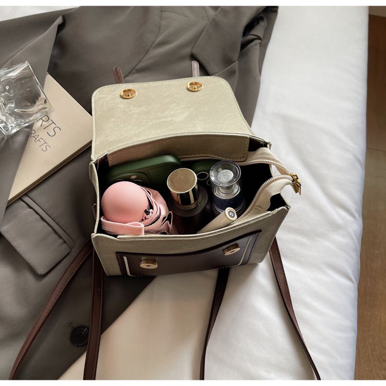 Fashion Color-Block Women's 2025 New Stylish Versatile Student Travel Small Multifunctional Backpack_voghion.com