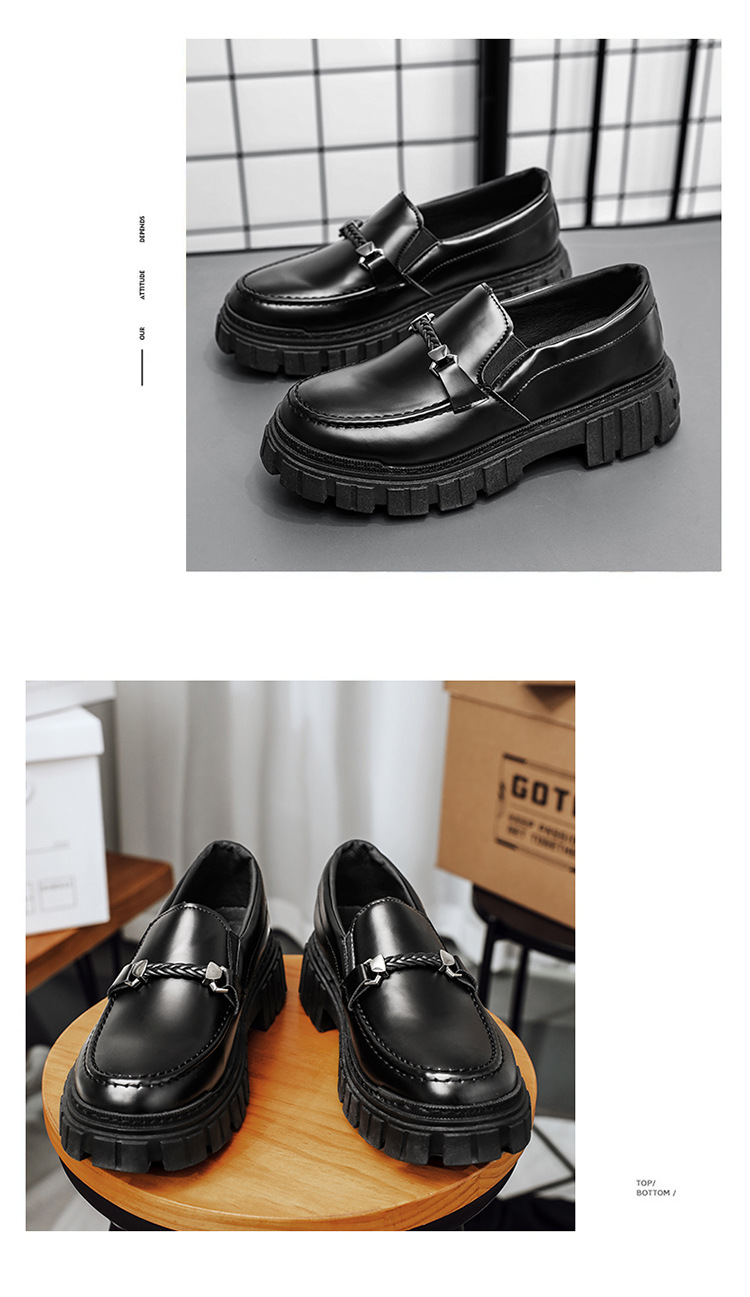 Men's Platform Shoes Low Pumps Loafers Slip-on Casual Men's Shoes_voghion.com