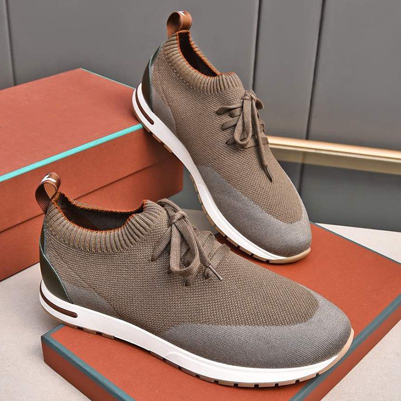 Men's 2025 Spring Summer New Sock Flat Lace-Up Knitted Breathable Sports Versatile Running Shoes For Men_voghion.com