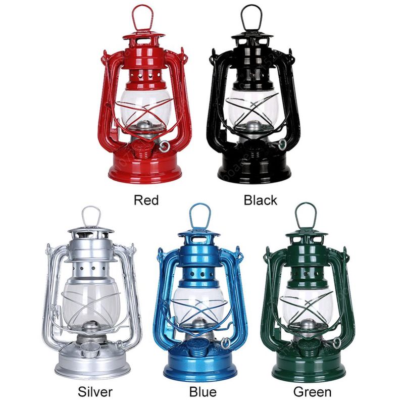 Metalen kerosinelantaarn, vintage oliebrandende lantaarn, orkaantafellamp met handvat voor op de camping, thuis, patio_voghion.com