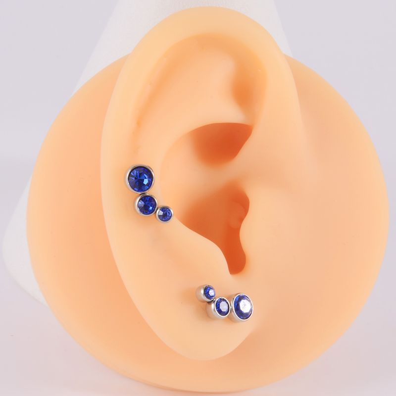 Brincos de Cristal e Fiat Cravo, 1 peça, aço cirúrgico 316L pe, diamante 16G, brinco feminino estilo punk_voghion.com