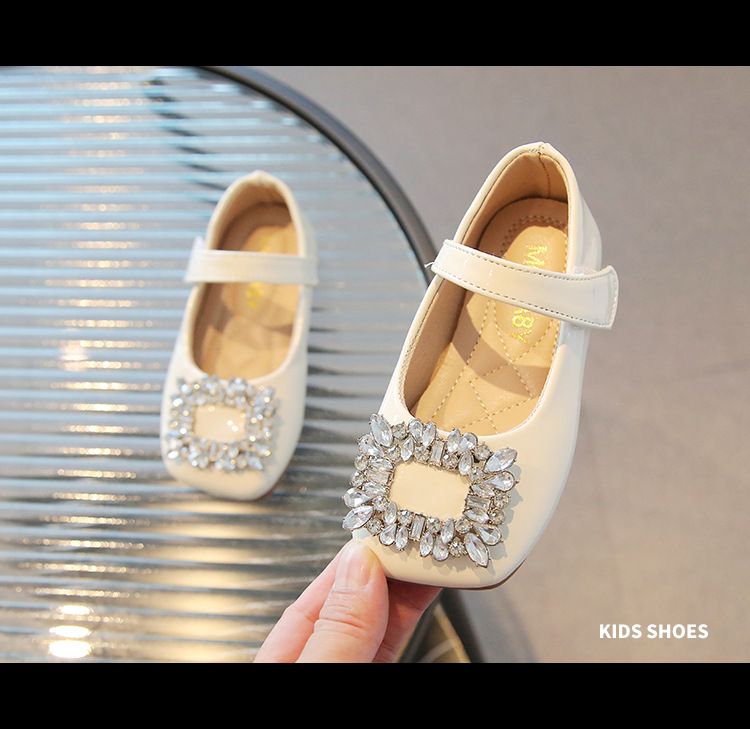 Kinderschuhe Mädchen Prinzessin Schuhe Frühling und Herbst weiche Sohlen rote Lederschuhe Strass Kinder Zehenschuhe für Kinder_voghion.com