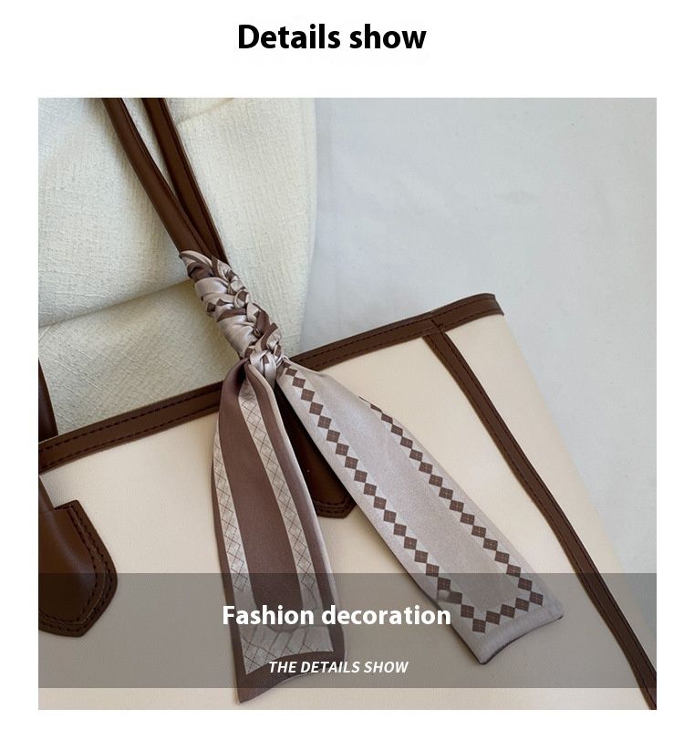 High End Minimalist Contrasting Large Bag For Women 2024 New Versatile Popular Shoulder Bag Large Capacity Commuting Tote Bag_voghion.com