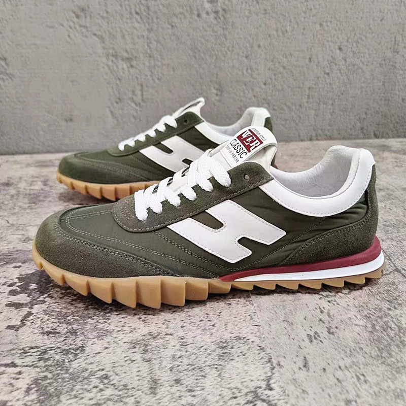 Sports Shoes Men's 2023 New Breathable Leather With Ice Silk Cloth Soft Bottom German Training Casual Trend All-Match Forrest Gump_voghion.com