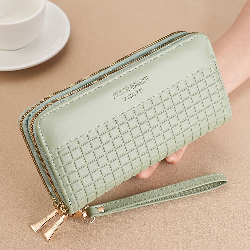 Damen Geldbörse Kleine Geldbörse Mädchen Lange Spleißen Doppel-Reißverschluss Mode Handtasche Geld Clip_voghion.com