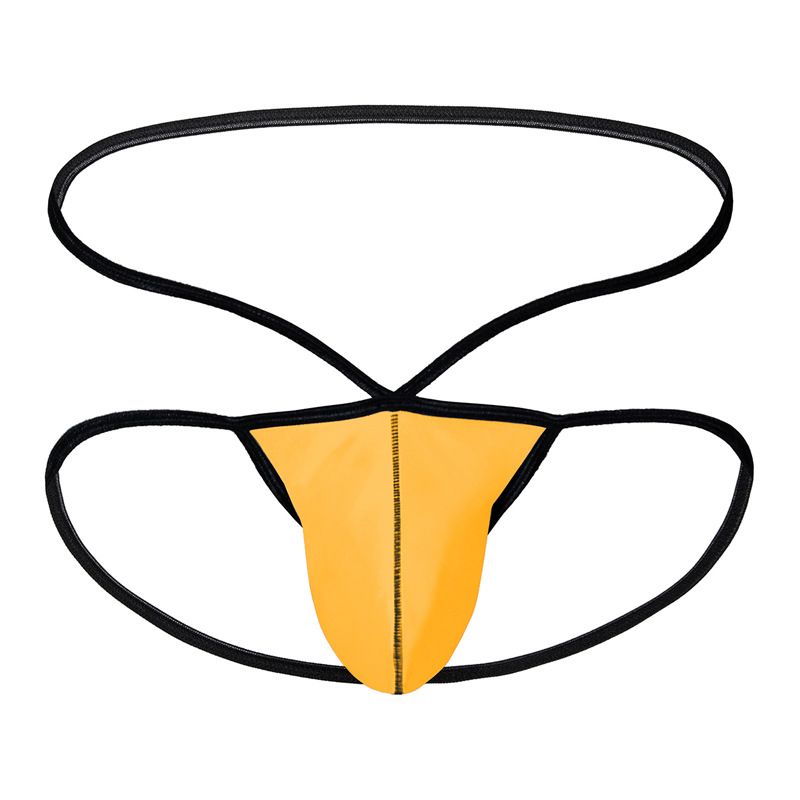 Beauty Hot Sale Low Waist Men's Sexy Double Thong U Convex Pouch Fluorescent Color Series Erotic Underwear GAY_voghion.com