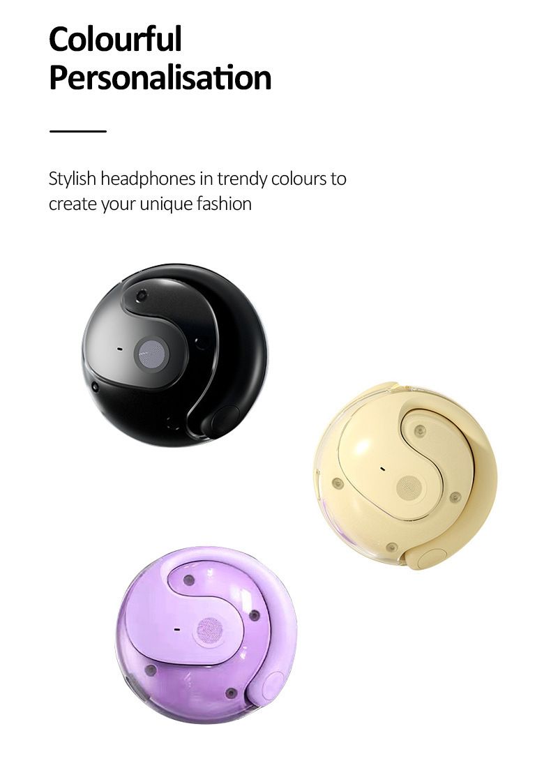 Heißer Verkauf Kleine Coconut Ball AI Intelligente Übersetzung Bluetooth Öffnen Simultandolmetschen Ows Drahtlose Bluetooth Headset_voghion.com