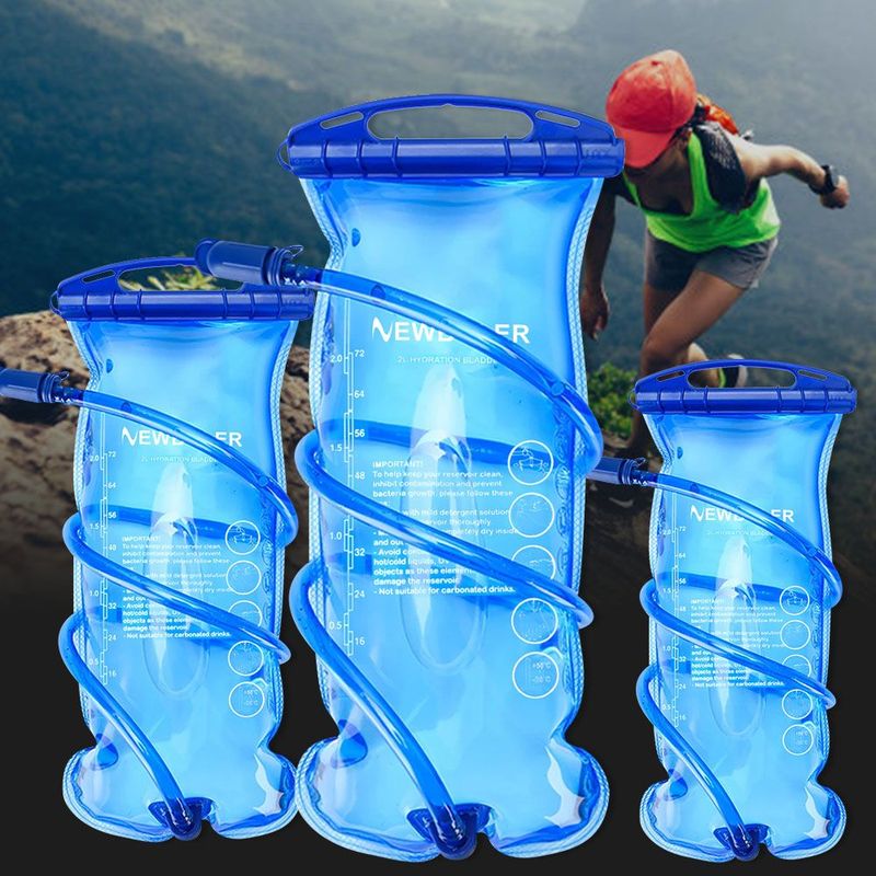 Outdoor Sports Trinken 1L/2L/3L Tragbare Klapp Blase Marathon Lauf Wasser Tasche_voghion.com