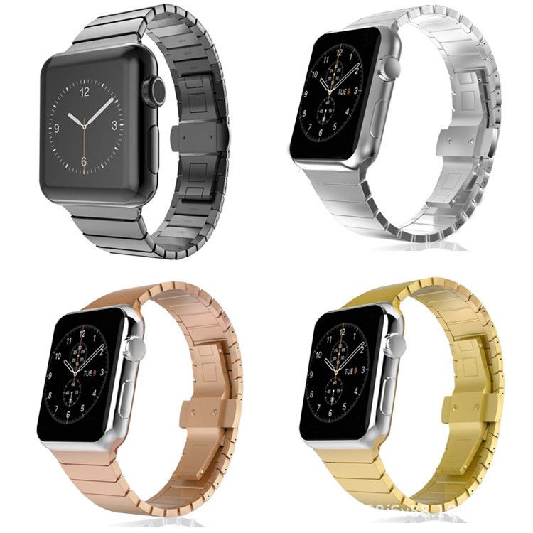 Potrivit pentru curea AppleWatch metalică S8, curea Iwatch S10, cataramă curbată din oțel inoxidabil cu fluture SE_voghion.com