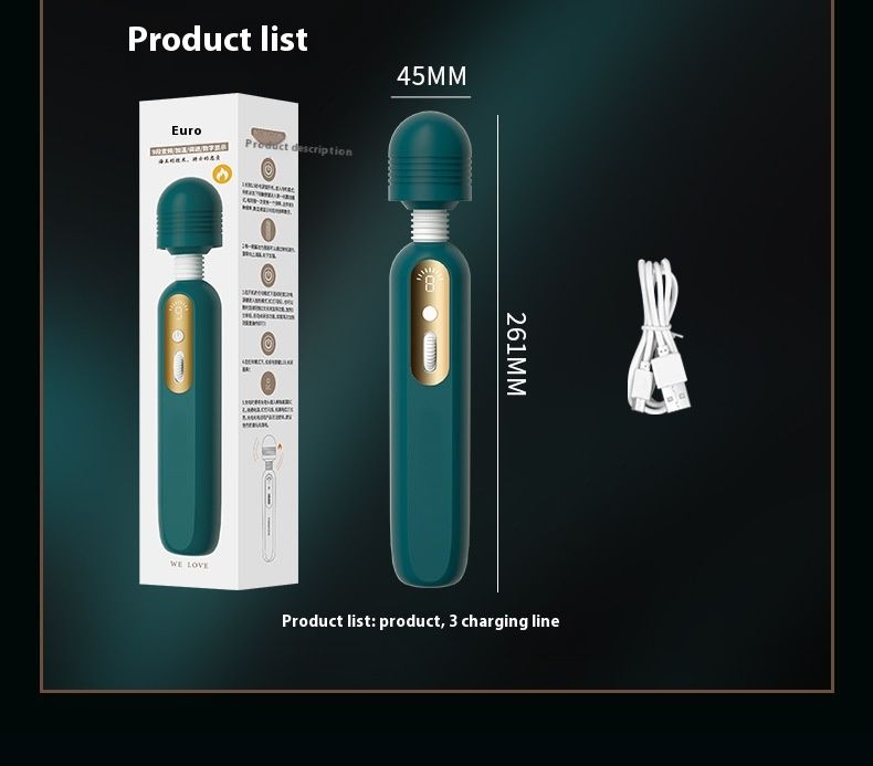 Lai Le Ou Luo Women's AV Heating Display Digital Variable Frequency Vibration Massage Stick Adult Sexual Products_voghion.com