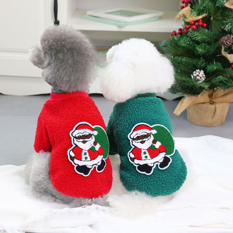 Kerstmis Huisdier fleece Kerstman Dennen Eland Haarbal Ster warm en comfortabel_voghion.com