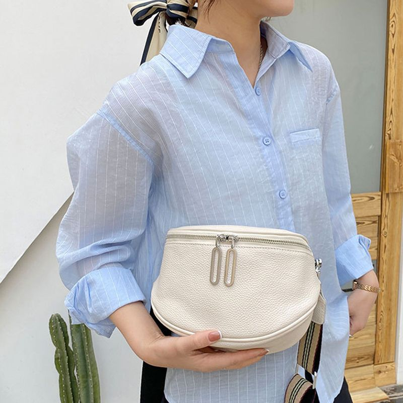 Lihao sac de messager Double fermetures à glissière bandoulière détachable poche Collocation quotidienne Faux cuir Premium femmes fourre-tout_voghion.com