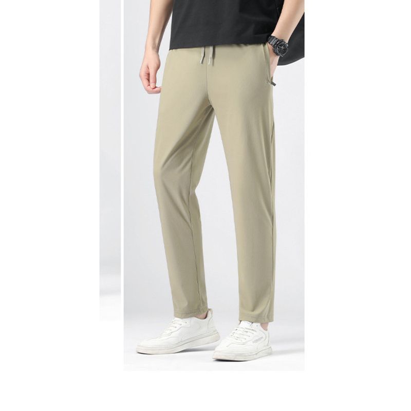 Herren Sommerhose aus Eisseide, neue lockere, lässige Sporthose in Übergröße, atmungsaktiv, kühles Gefühl, Anti-Taille, hochwertige lange Hose_voghion.com