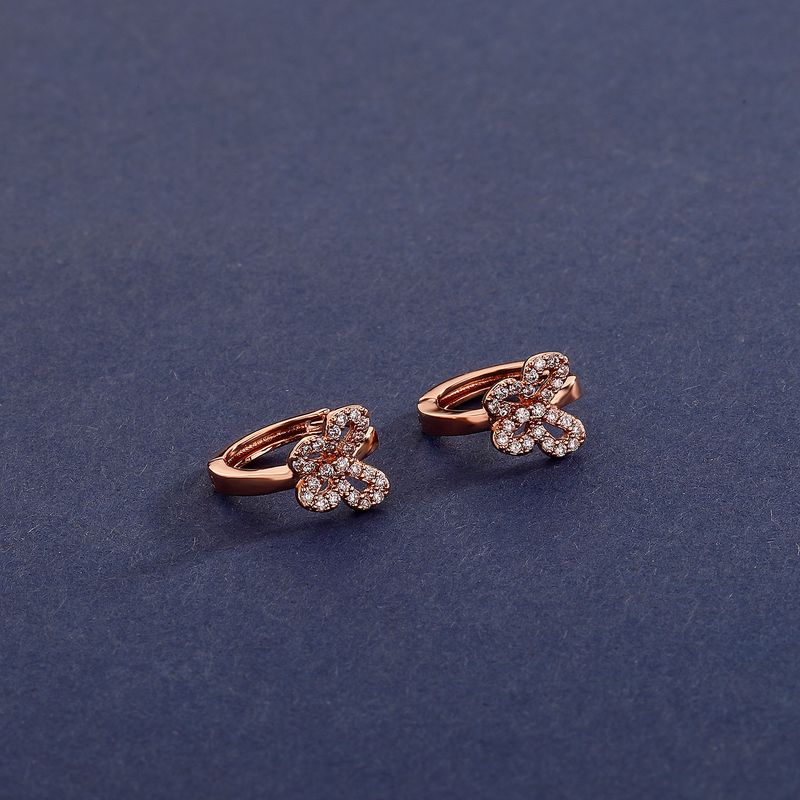 Women's Earrings Full Of Copper Zircon Butterfly Hip Hop Trendy Personality Earrings Love Earrings_voghion.com