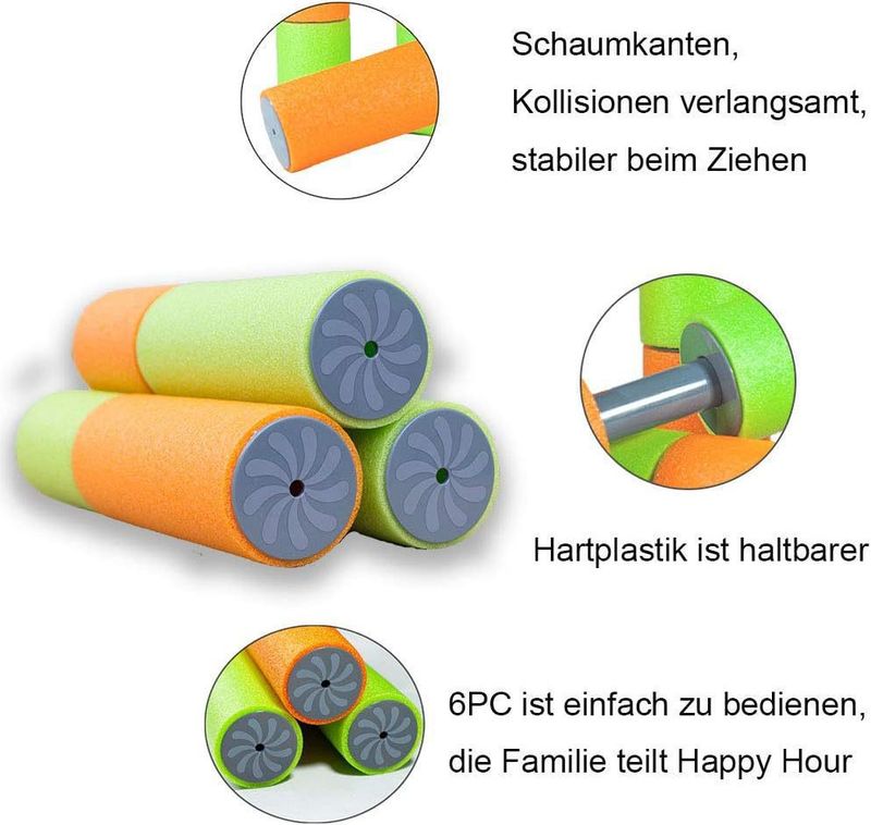 Wasserpistole aus Schaumstoff zum Ziehen und Sprühen – EVA-sichere Wasserpistole für Kinder zum Spielen am Strand, im Pool und im Freien (21,5 cm/33 cm/38 cm)_voghion.com