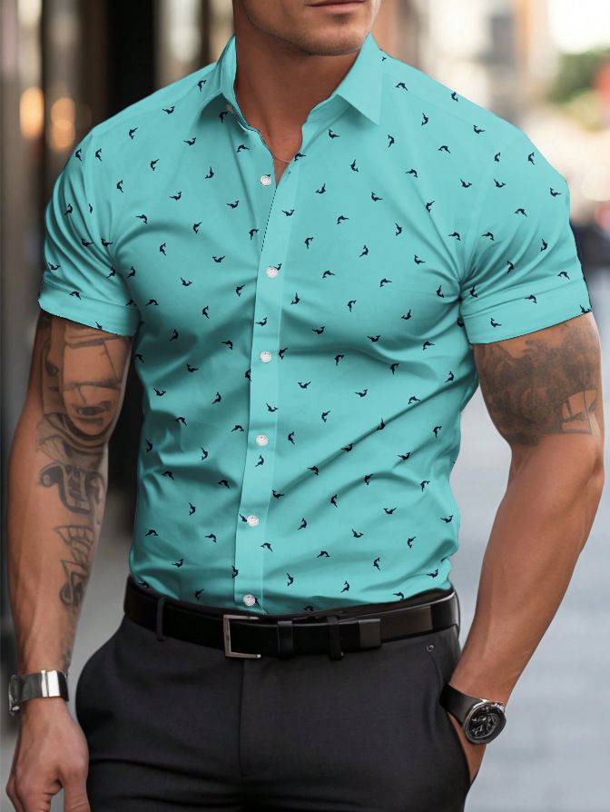Herrenbekleidung 3D-gedrucktes Poloshirt Sommer Herrenbekleidung Knopf Revers_voghion.com