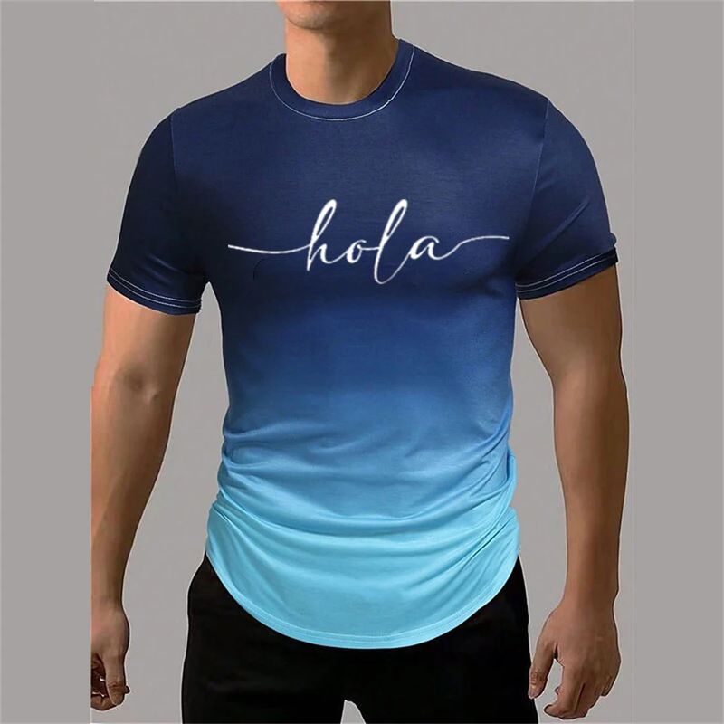 2024 Camiseta informal holgada para hombre, nueva camiseta con estampado creativo de cuchillo de mordedura de gato cómico, talla grande_voghion.com