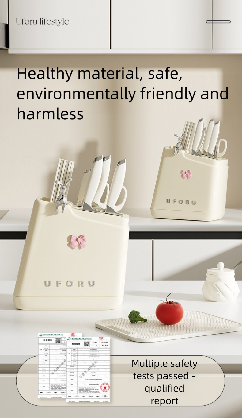 Portaoggetti integrato multifunzionale per coltelli e bacchette in plastica drenabile per uso alimentare da cucina_voghion.com