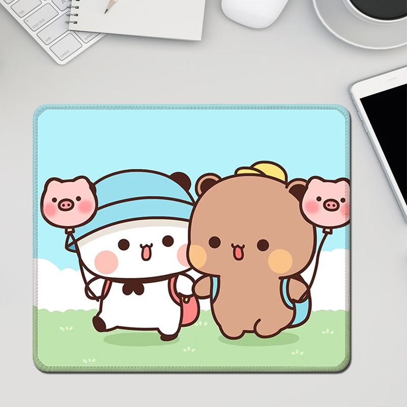 Mouse pad lavável de desenho animado de menina de anime de tamanho pequeno_voghion.com