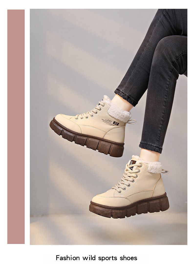 Martin Boots High-top Velvet Dames Student Dikke zool Casual Warm Straatfoto_voghion.com