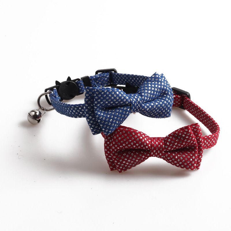 Collare per gatti Aminger New Pet Shiny con intarsi in glitter argento e campanellino_voghion.com