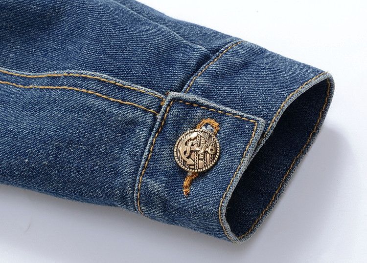 Herrenbekleidung Herren Slim Fit Jeansjacke – Verwaschener lässiger Bikermantel mit mehreren Taschen – Trendige Oberbekleidung in großen Größen für den urbanen Stil_voghion.com