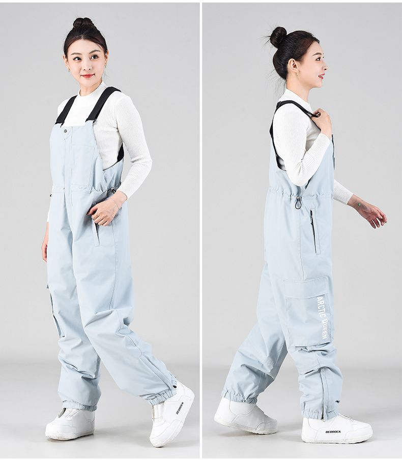 Pantaloni da sci unisex oversize invernali antivento da snowboard, termici, monopezzo_voghion.com