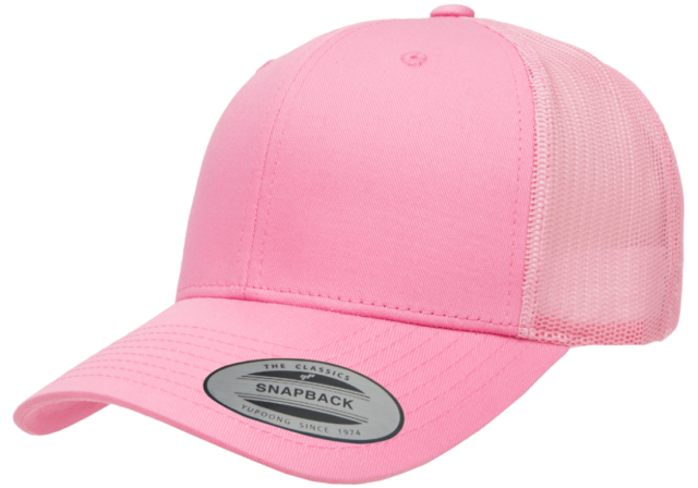 Yupoong 6-Panel-Klassiker für LKW-Fahrermütze, Mütze mit flachem Rand, strukturierte Mütze mit gebogenem Schirm, 6606_voghion.com