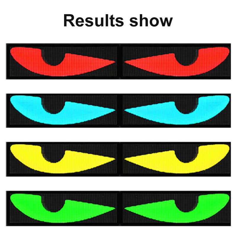 Dynamisches Devil's Eye LKW-Windschutzscheiben-Scrolling-Werbung Autoschild RGB DIY App-Steuerung LED-Panel Flexibles Displaylicht_voghion.com