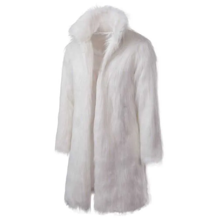 PFHQ 2022 Autumn Winter Men's Imitation Mink Long Coat Elegant Jacket Trendy Stylish Male Faux Fur Clothes Trench_voghion.com