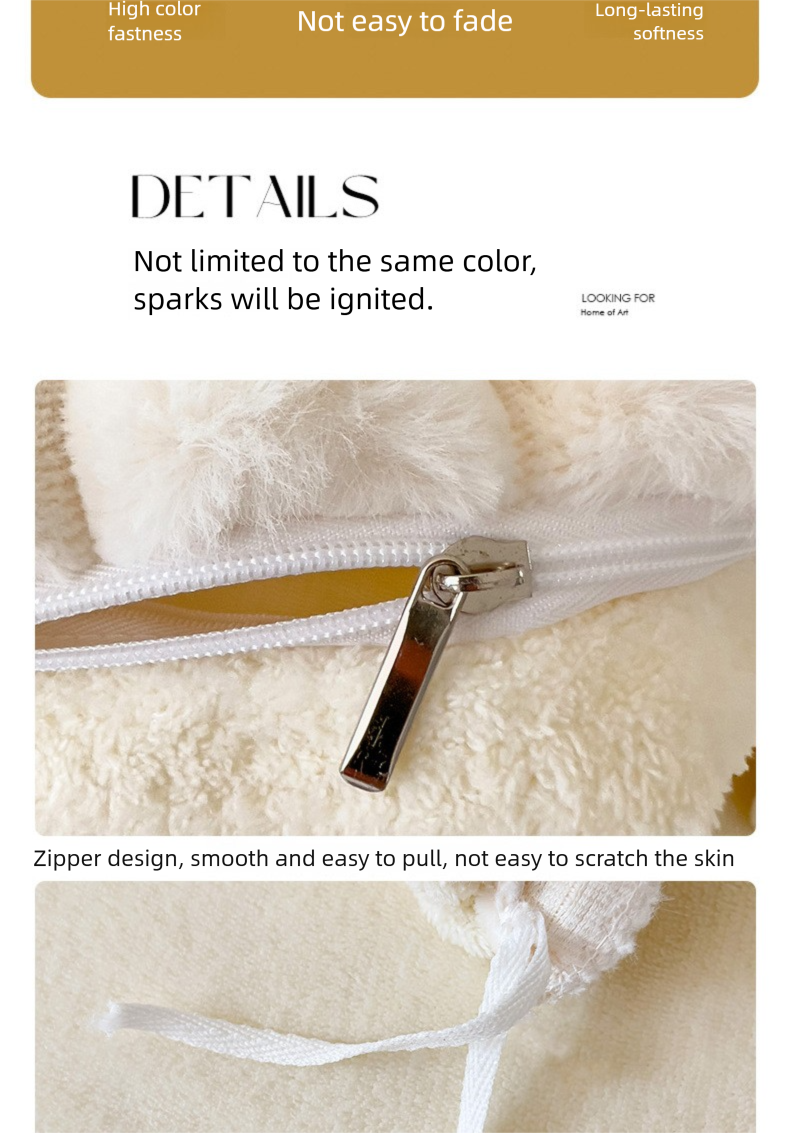 Solid Color Rabbit Fur Four-Piece Set Autumn Winter Thickened Warm Milk Velvet Bed Sheet Duvet Cover Light Luxury_voghion.com