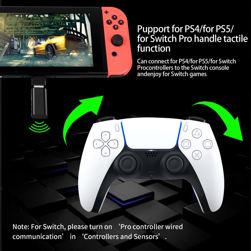 Wireless BT 5.3 Type-C OTG Adapter Bluetooth-Compatible USB Receiver Adapter PS4/PS5 Controller To Computer Games_voghion.com
