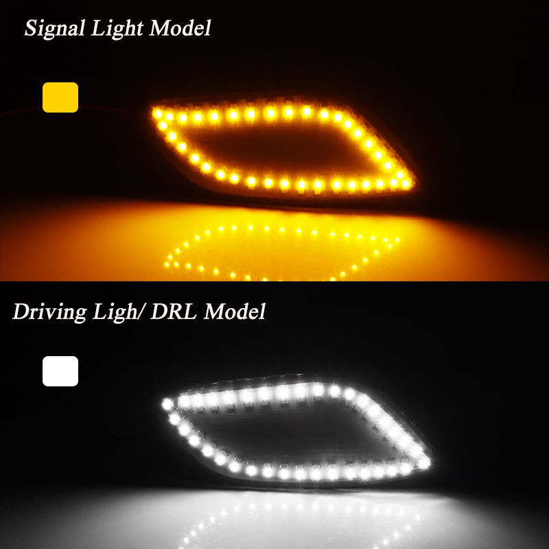Luce di direzione anteriore a LED Switchback Amber con luci di marcia diurna bianche per Subaru Impreza RS 2002-2003_voghion.com