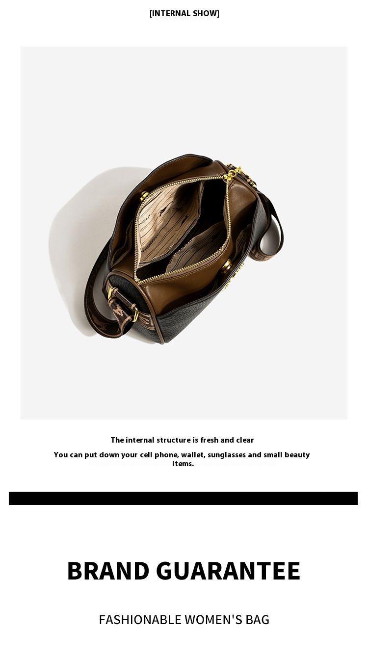 Borsa a tracolla singola con tracolla larga, casual, alla moda e alla moda, nuova, alla moda e alla moda, stile Boston, da donna_voghion.com