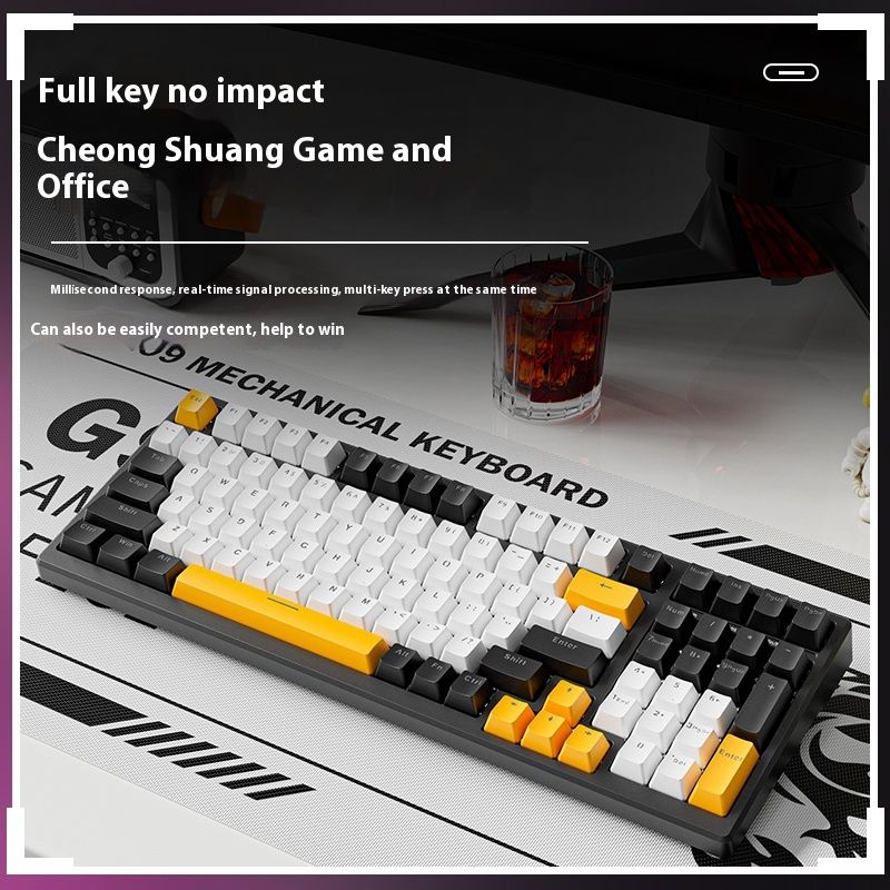 Göz kamaştırıcı G99 üçüncü deneme sınavı kablosuz Bluetooth mavi kırmızı eksen ofis E-spor oyunu masaüstü dizüstü bilgisayar mekanik_voghion.com