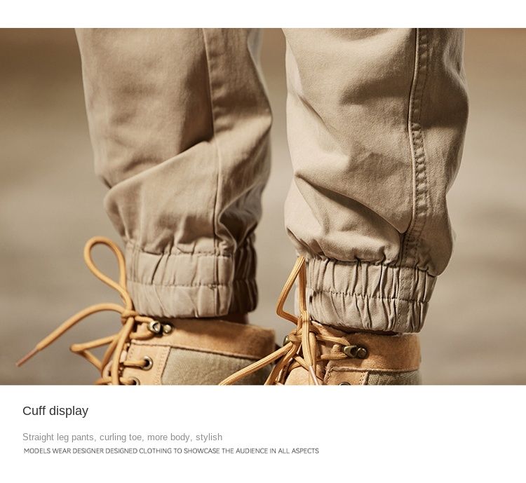 New personalized high street style tooling trousers casual trousers versatile simple fashion niche design leggings_voghion.com