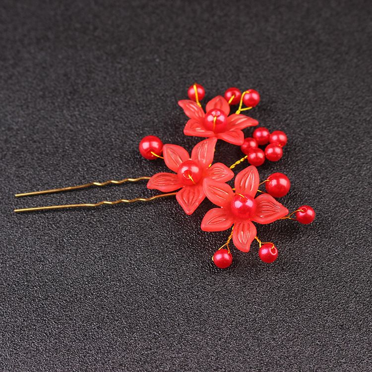 Copricapo in stile coreano, accessori per capelli con fiori smerigliati, gioielli fatti a mano per le nozze della sposa, forcina per capelli a forma di perla, arrotolata_voghion.com