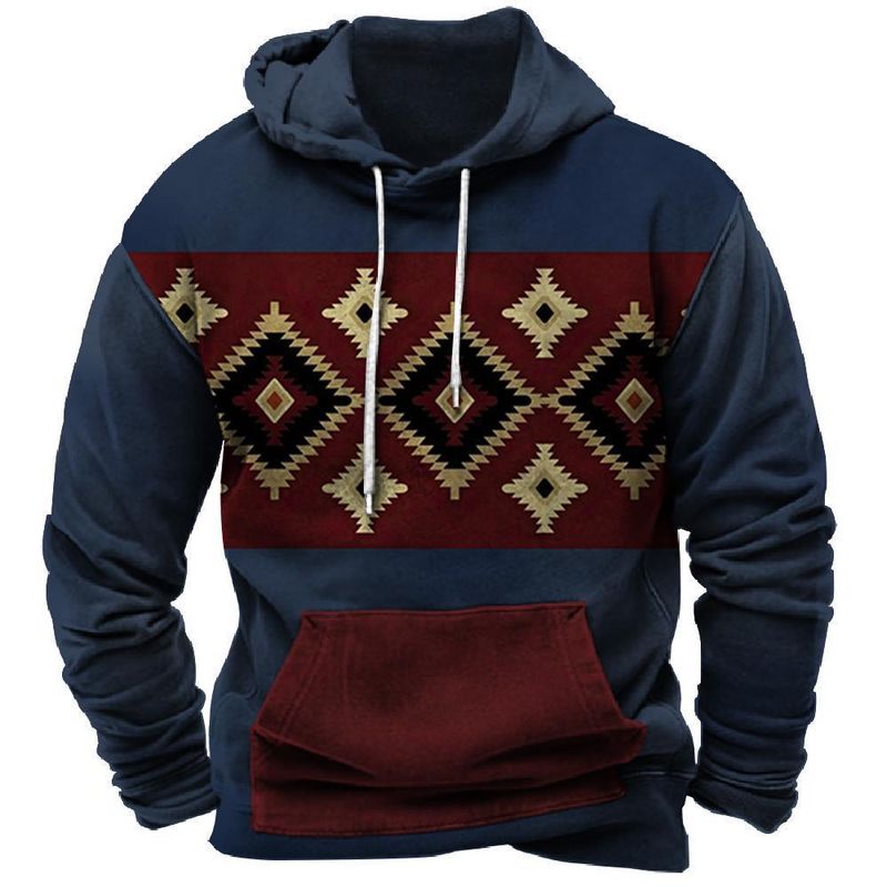 Heren Plus Size Sweatshirt 3D Digitale Print Hoodie Western Serie_voghion.com