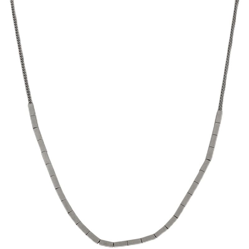 Minimalist fashion niche design sense titanium steel necklace, versatile temperament for women, collarbone chain, 2022_voghion.com