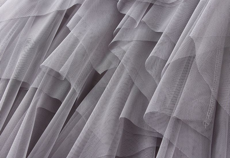 new autumn style temperament high waist slimming super fairy flower bud irregular mesh skirt female 8063_voghion.com