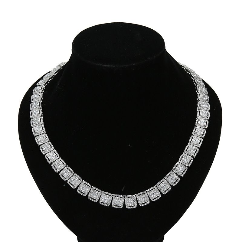 Piccolo e unico braccialetto alla moda hip hop rock zucchero zircone bronzo placcato cubano collana uomo gioielli_voghion.com