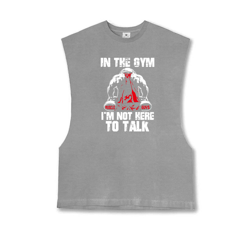 Sports Brother Sommer lockeres ärmelloses Top Muskel Herren Fitness Modemarke elastisches großes Tanktop_voghion.com