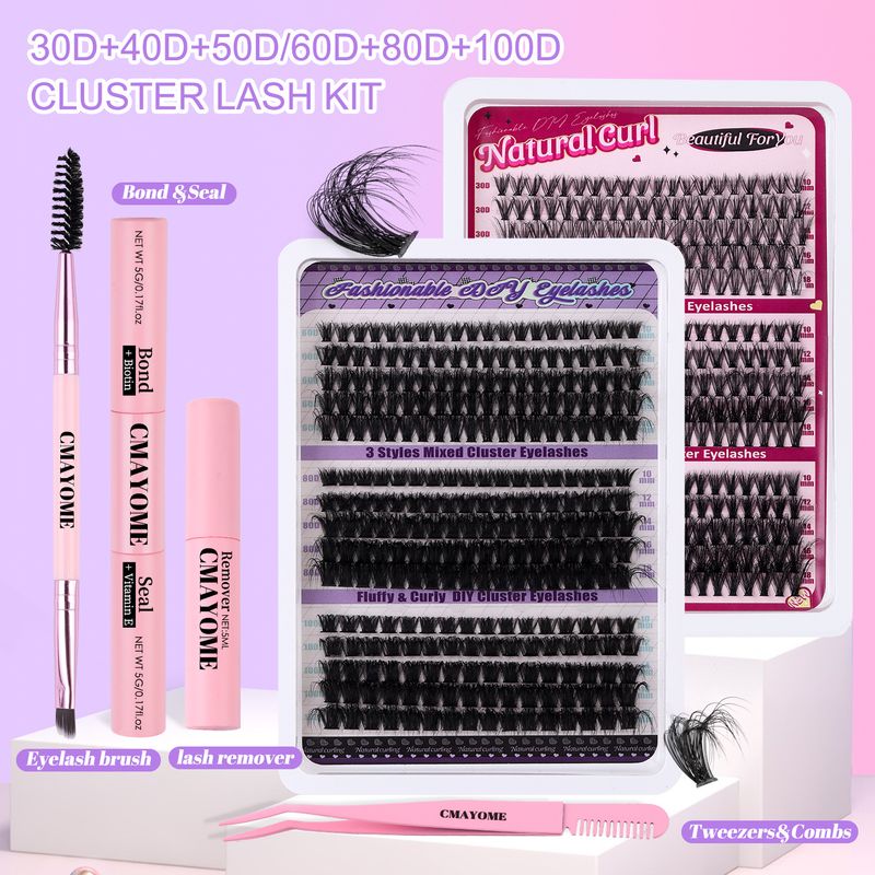 Natural Thick Single Cluster False Eyelashes European And American Simulation Daily DIY Segmented D Curled Curled Eyelashes_voghion.com